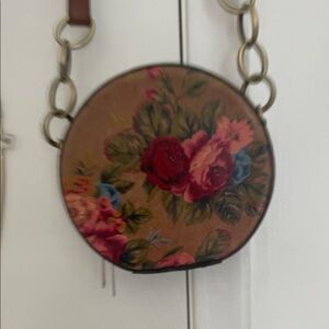 Patricia Nash Floral Crossbody Bag - Brown and Red